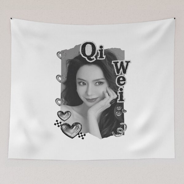Item preview, Qi Wei (戚薇) Chinese Actress Art Chinese Celebrity Illustration Black and White Collage Digital Art Portrait designed and sold by AJUNICE STUDIO.