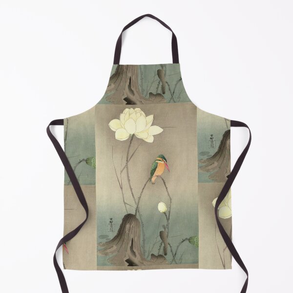 Item preview, Kingfisher With Lotus Flower Style 2 by Ohara Koson : Vintage Japanese Poster designed and sold by artofuniverse.