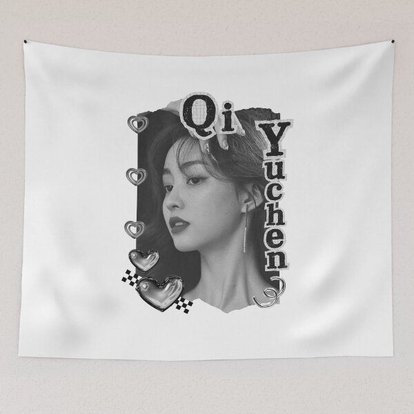 Item preview, Qi Yuchen (戚雨辰) Chinese Actress Art Chinese Celebrity Illustration Black and White Collage Digital Art Portrait designed and sold by AJUNICE STUDIO.