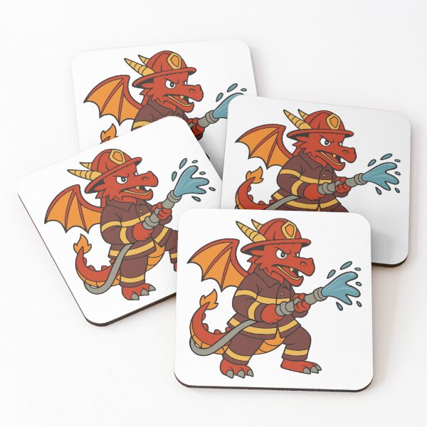 Item preview, Firefighter Dragon Graphic T-Shirt – Fantasy Character Design designed and sold by Weasel Graphix.