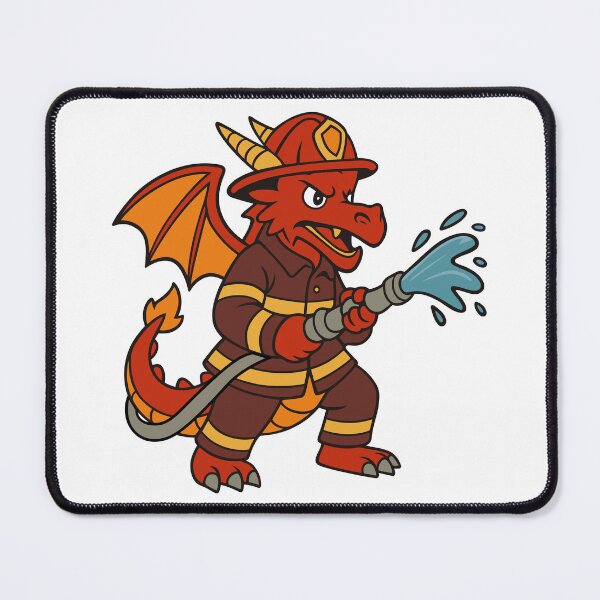 Item preview, Firefighter Dragon Graphic T-Shirt – Fantasy Character Design designed and sold by Weasel Graphix.