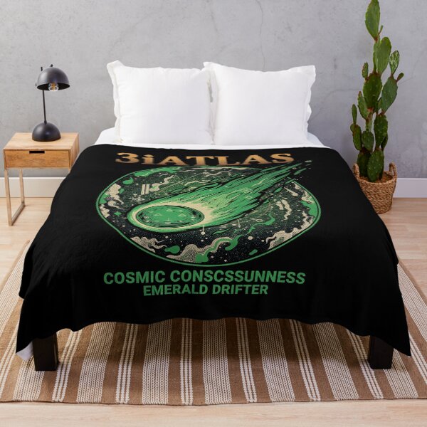 Item preview, 3iATLAS Retro Cosmic Green Comet and Geometry designed and sold by zzz888.