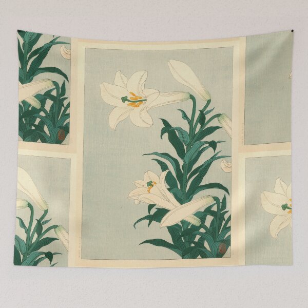 Item preview, Lilies by Ohara Koson : Japanese Botanical Fine Art Poster | Japanese poster designed and sold by artofuniverse.