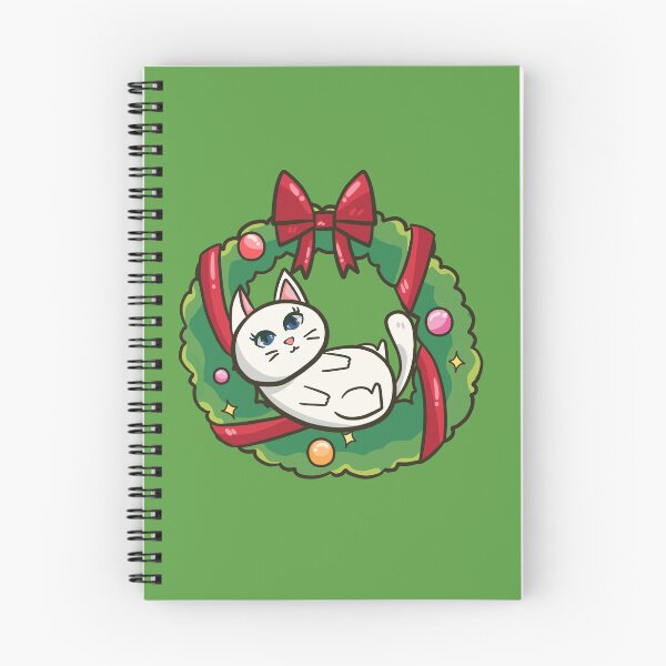 Item preview, Christmas wreath and cat designed and sold by Pokomon.