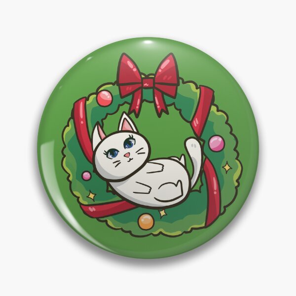 Item preview, Christmas wreath and cat designed and sold by Pokomon.