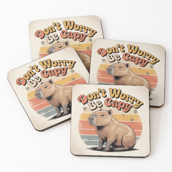 Item preview, Retro Don’t Worry Be Capy Cute Vintage Capybara designed and sold by Print-Panda.