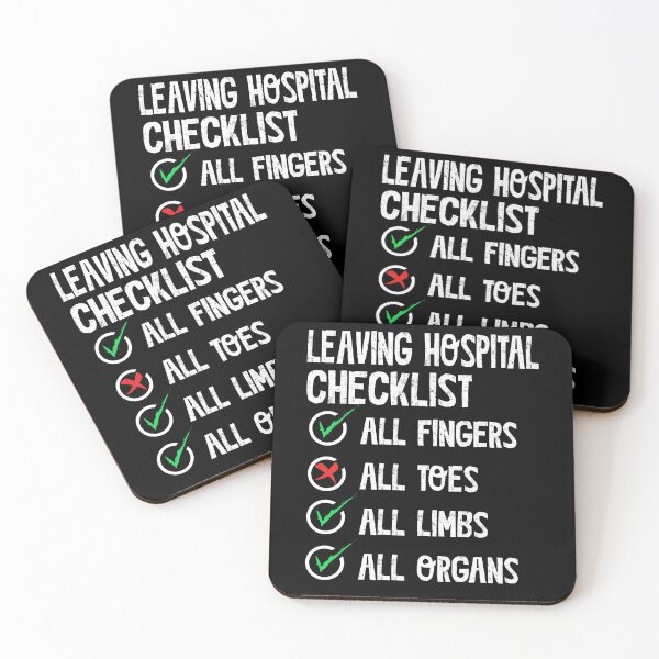 Item preview, Hospital Checklist Amputee Funny Recovery Humor Gift designed and sold by Nocturnal-Vines.