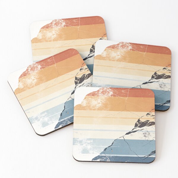 Item preview, Mid-Century Modern Abstract Landscape Sunset | Retro Mountain Grunge Earth Tones designed and sold by Cherrydora.