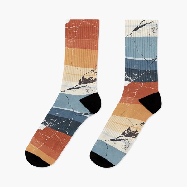 Item preview, Mid-Century Modern Abstract Landscape Sunset | Retro Mountain Grunge Earth Tones designed and sold by Cherrydora.