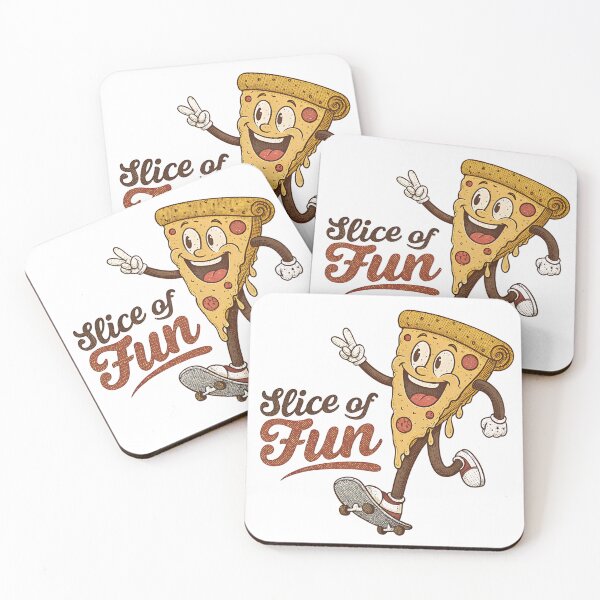 Item preview, Cartoon Pizza Slice on Skateboard Radiates Fun and Joy designed and sold by Ag49D.