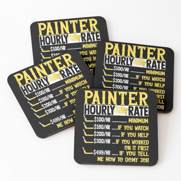 Item preview, Witty Painter Hourly Rate Funny Job Trade Humor designed and sold by Nocturnal-Vines.