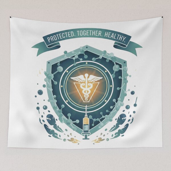 Item preview, Protected. Together. Healthy. Medical and Vaccine designed and sold by Owcomm.