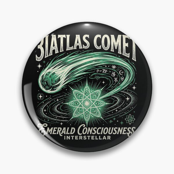 Item preview, 3iATLAS Comet Emerald Consciousness Retro Sci-Fi Art designed and sold by zzz888.