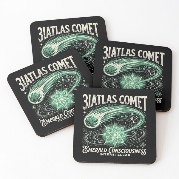 Item preview, 3iATLAS Comet Emerald Consciousness Retro Sci-Fi Art designed and sold by zzz888.