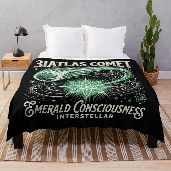 Item preview, 3iATLAS Comet Emerald Consciousness Retro Sci-Fi Art designed and sold by zzz888.