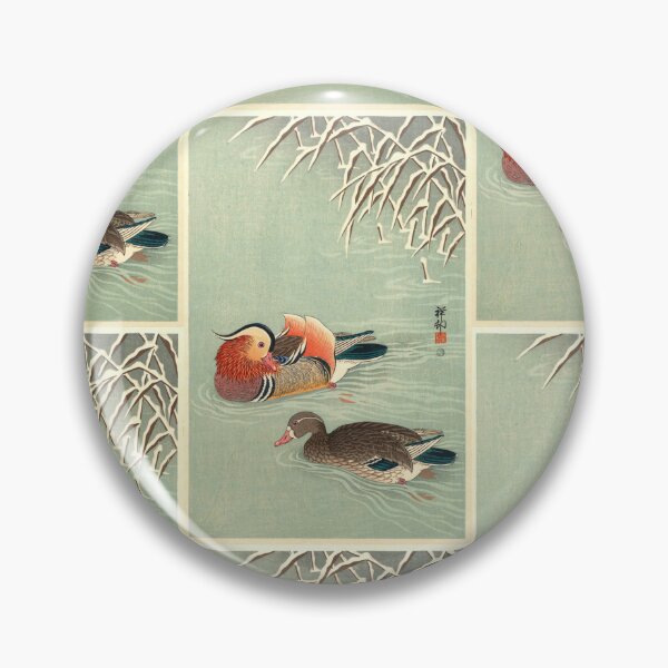 Item preview, Mandarin Ducks by Ohara Koson : Winter Shin Hanga Japanese Poster designed and sold by artofuniverse.