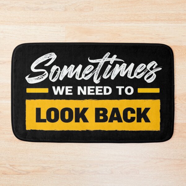 Item preview, Reflective Quote Design – Sometimes We Need to Look Back | Motivational Poster for Growth & Insight designed and sold by Bright Nest Studio.