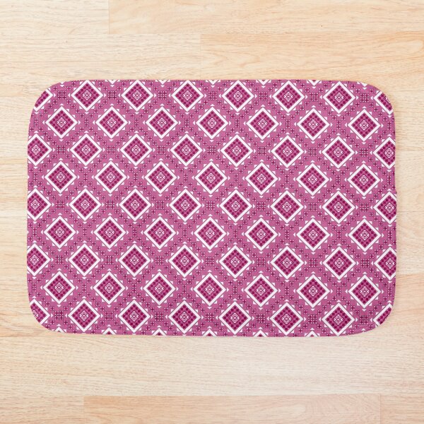 Artikelvorschau, Kräftiges magenta-pinkes geometrisches Rautenmuster entworfen und verkauft von Modular Prints.