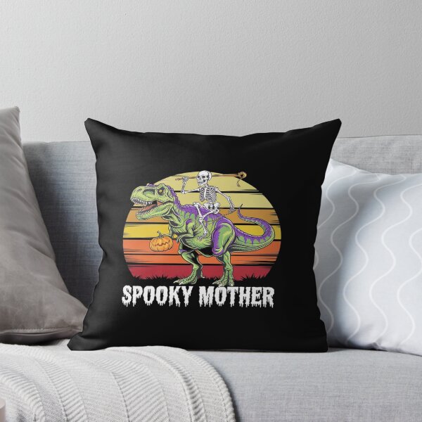Item preview, SkeletonPumpkin Riding Mummy Dinosaur T-Rex Halloween Mom designed and sold by KotexTemu.