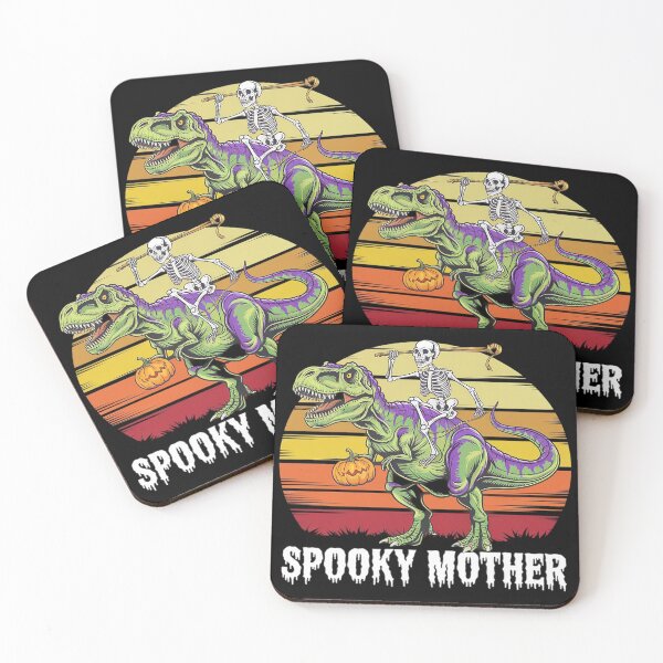 Item preview, SkeletonPumpkin Riding Mummy Dinosaur T-Rex Halloween Mom  designed and sold by KotexTemu.