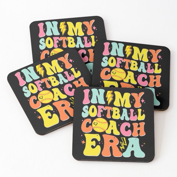 Item preview, Groovy Softball Coach Era Retro Team Sport Art designed and sold by Nocturnal-Vines.