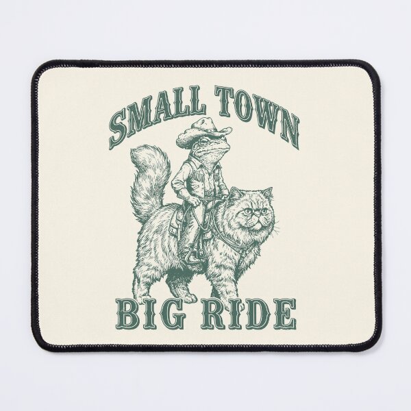 Item preview, Frog & Persian Cat Small Town Big Ride Western designed and sold by Y-Vibes.