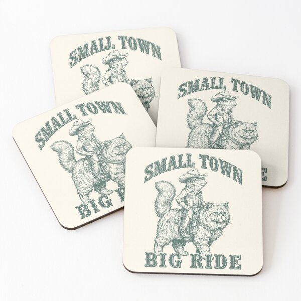 Item preview, Frog & Persian Cat Small Town Big Ride Western designed and sold by Y-Vibes.