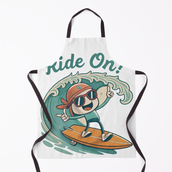 Item preview, Cartoon Surfer Dude Riding a Huge Wave with Retro Style designed and sold by Ag49D.