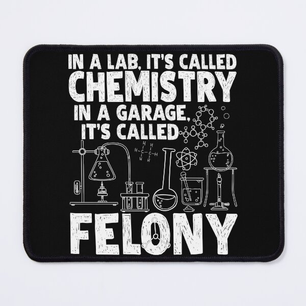 Item preview, Witty Chemistry Laboratory vs Garage Science Quote designed and sold by Nocturnal-Vines.