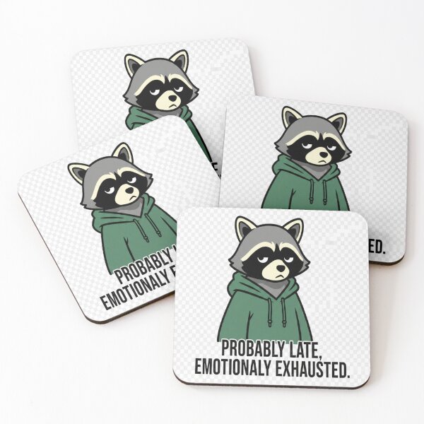 Item preview, Emotionally Exhausted Raccoon | Funny Mood Vibe designed and sold by Brajrani.