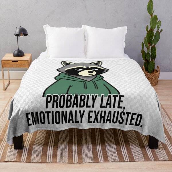 Item preview, Emotionally Exhausted Raccoon | Funny Mood Vibe designed and sold by Brajrani.