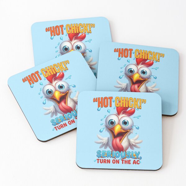 Item preview, Funny chicken screechs its way too hot designed and sold by LoneAngel.