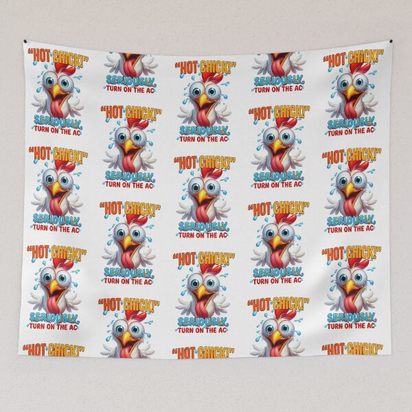 Item preview, Funny chicken screechs its way too hot designed and sold by LoneAngel.
