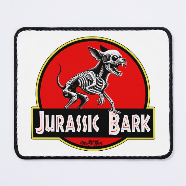 Item preview, Jurassic Bark – Chihuahua Skeleton Parody of a Classic Dinosaur Logo designed and sold by Kmcantley.