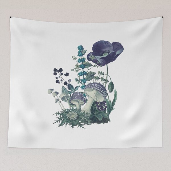 Item preview, Mushroom Wildflower, Cottagecore, Mushroom, naturecore, Mushroom, Mushroom Floral, Nature lover designed and sold by DesignDenDo ⭐⭐⭐⭐⭐.