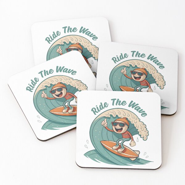 Item preview, Cartoon Surfer Dude Shredding a Wave With a Smile and a Thumbs Up designed and sold by Ag49D.