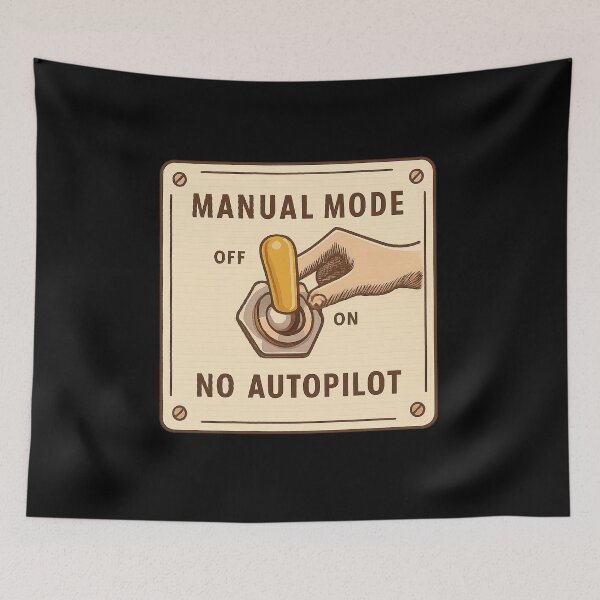 Item preview, Manual Mode - Retro Switch Panel Design designed and sold by MKreative Studio.