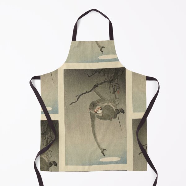 Item preview, Monkey Reaching for the Reflection of the Moon by Ohara Koson : Japanese Poster designed and sold by artofuniverse.