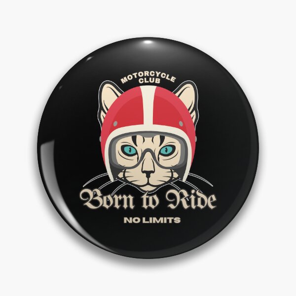 Item preview, Born to Ride Motorcycle Cat Design designed and sold by FlowlineVibes.