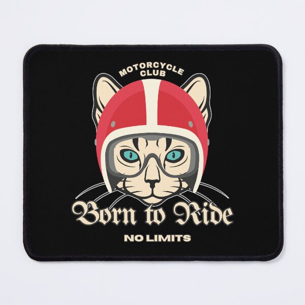 Item preview, Born to Ride Motorcycle Cat Design designed and sold by FlowlineVibes.