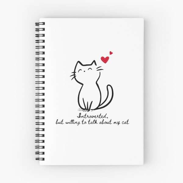 Item preview, Introvert Cat – Minimalist Cat Love Aesthetic designed and sold by ThreadGhost.