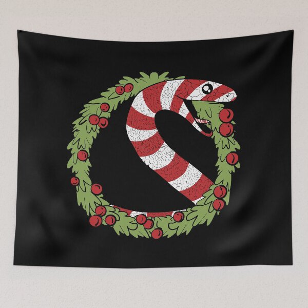Item preview, Christmas Snake With Black Background  designed and sold by missmann.