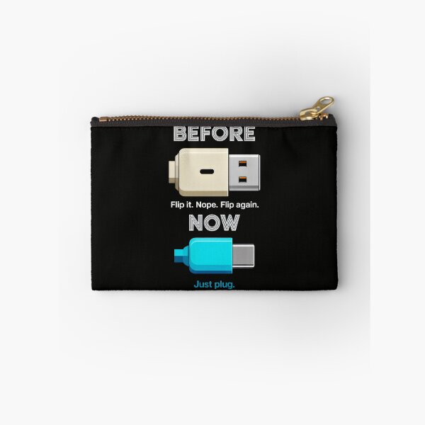 Item preview, USB Evolution Design with Flip Struggle vs Type-C Convenience Tech Humor designed and sold by SplashTastic.