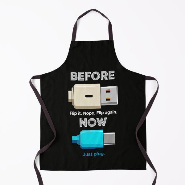 Item preview, USB Evolution Design with Flip Struggle vs Type-C Convenience Tech Humor designed and sold by SplashTastic.