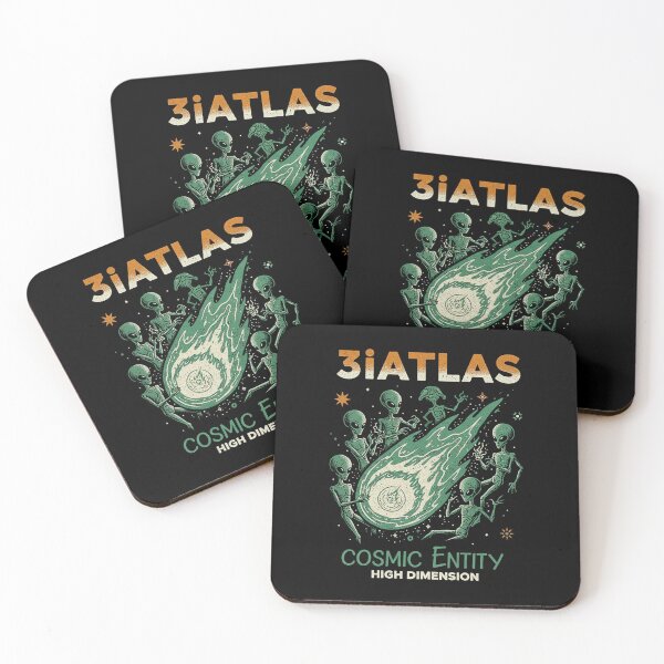 Item preview, 3iATLAS Cosmic Entity Green Comet and Alien Gathering designed and sold by zzz888.