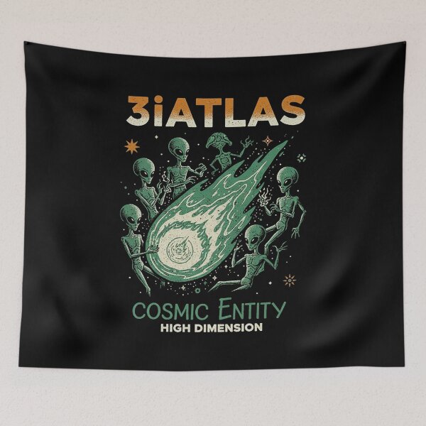 Item preview, 3iATLAS Cosmic Entity Green Comet and Alien Gathering designed and sold by zzz888.