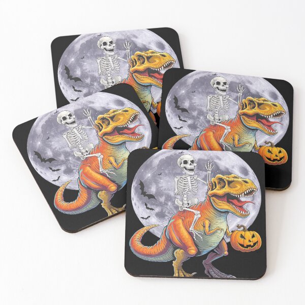 Item preview, T-Rex Skeleton Dinosaur Full Moon Halloween designed and sold by KotexTemu.