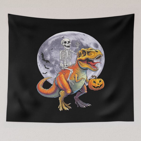 Item preview, T-Rex Skeleton Dinosaur Full Moon Halloween designed and sold by KotexTemu.