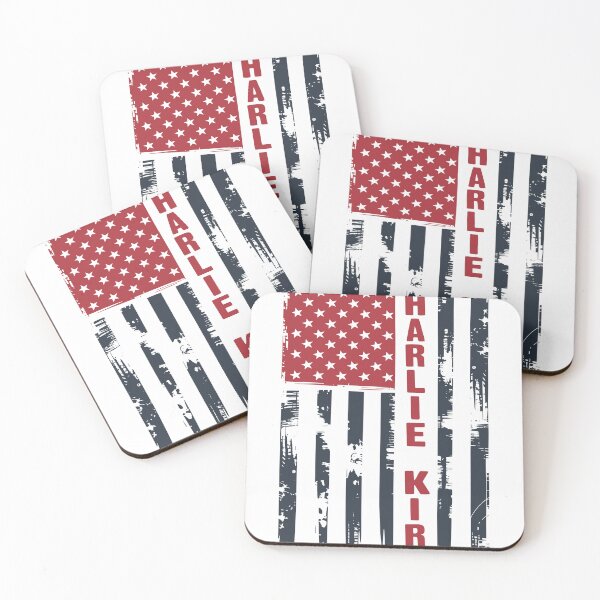 Item preview, Charlie Kirk Black Red USA Flag designed and sold by Art-Bubbles.
