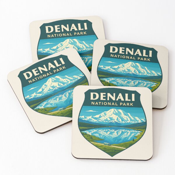 Item preview, Denali National Park Retro Mountain Wilderness designed and sold by Gideon Emmerich.